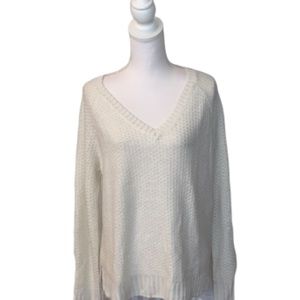 Perfectly soft perfectly you white v neck sweater